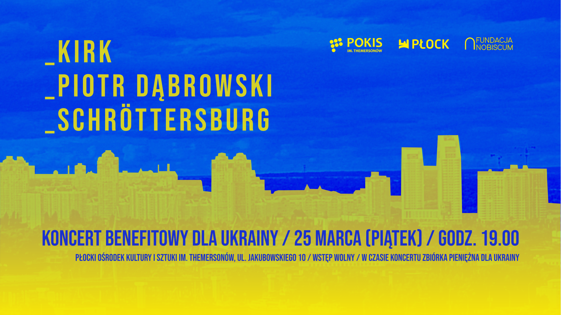 Koncert benefitowy dla Ukrainy – 25 marca